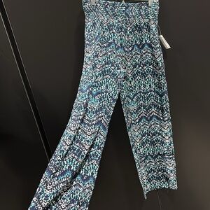 Established 1962 Spring Cool shirred elastic waist,wide leg,lightweight,pattern